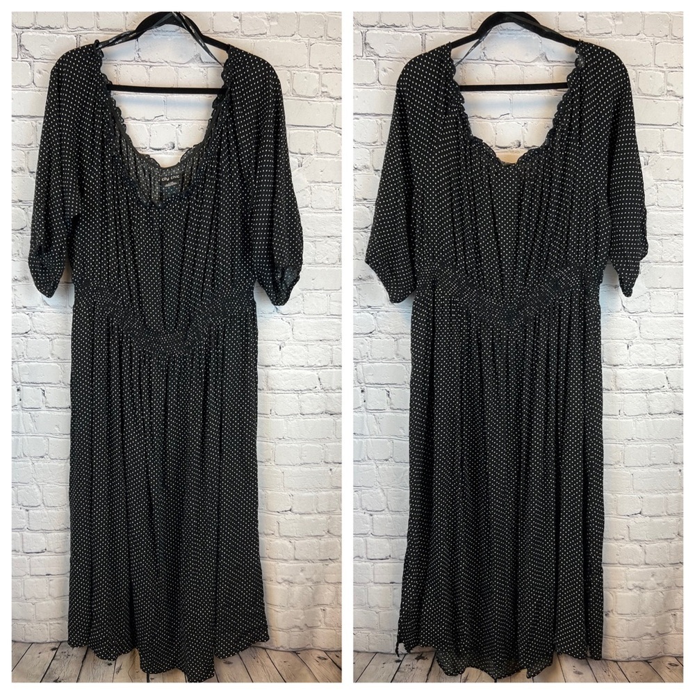 CITY CHIC Polka Dot Viscose Midi Maxi Dress Size 20 Plus